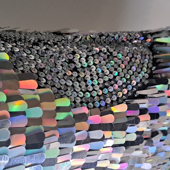 Iridescent Silver Sequin Dress 💃 - Picture 4 of 6